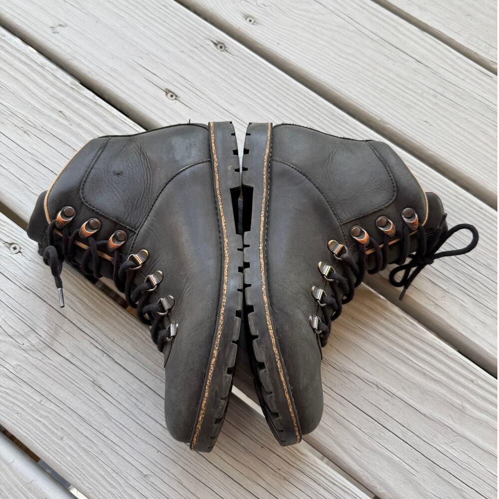 Birkenstock Leather Boots Jackson Nubuk Hiking Gorp Black Gray Size 38 Outdoors - Picture 6 of 10